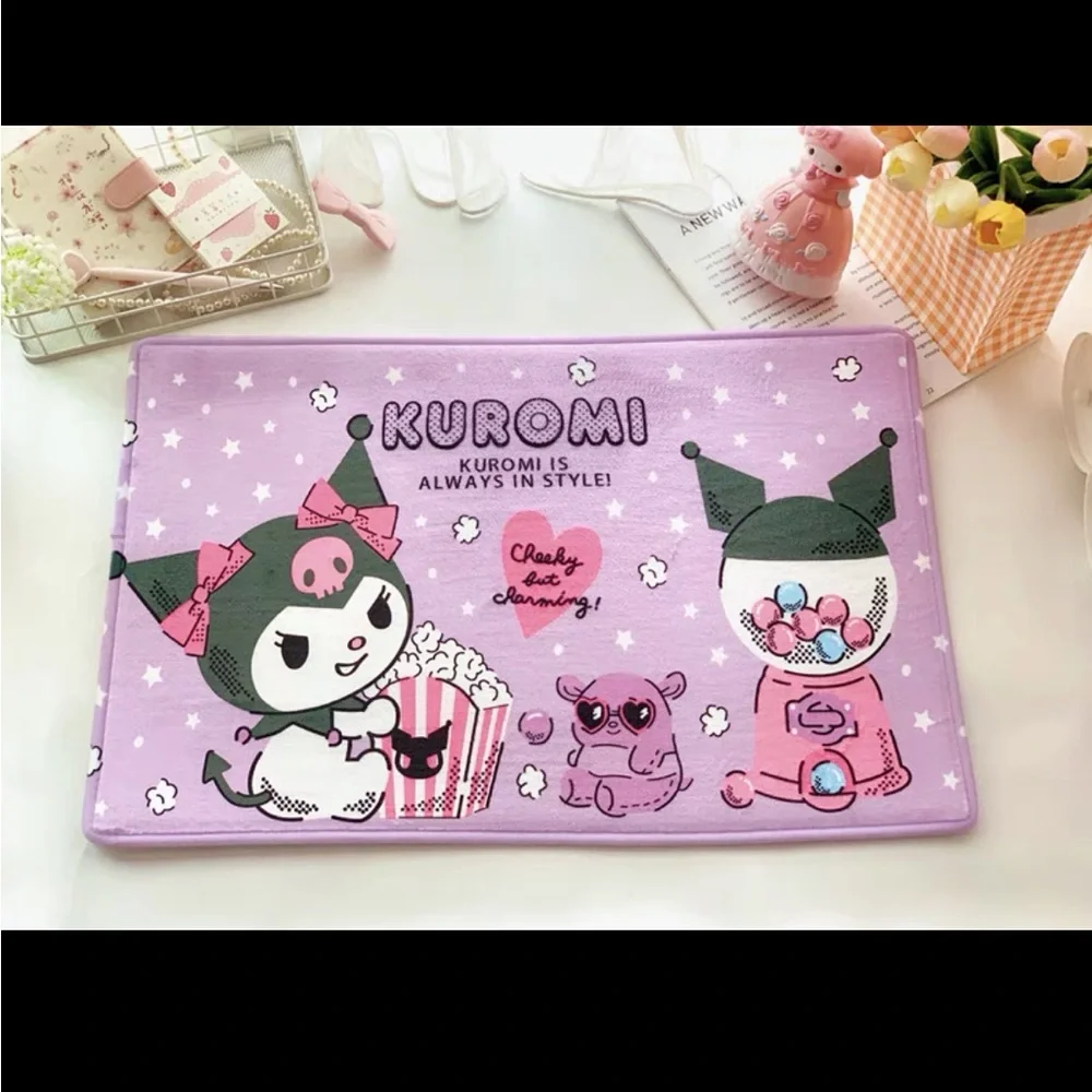 Kuromi floor mat with non slip bottom